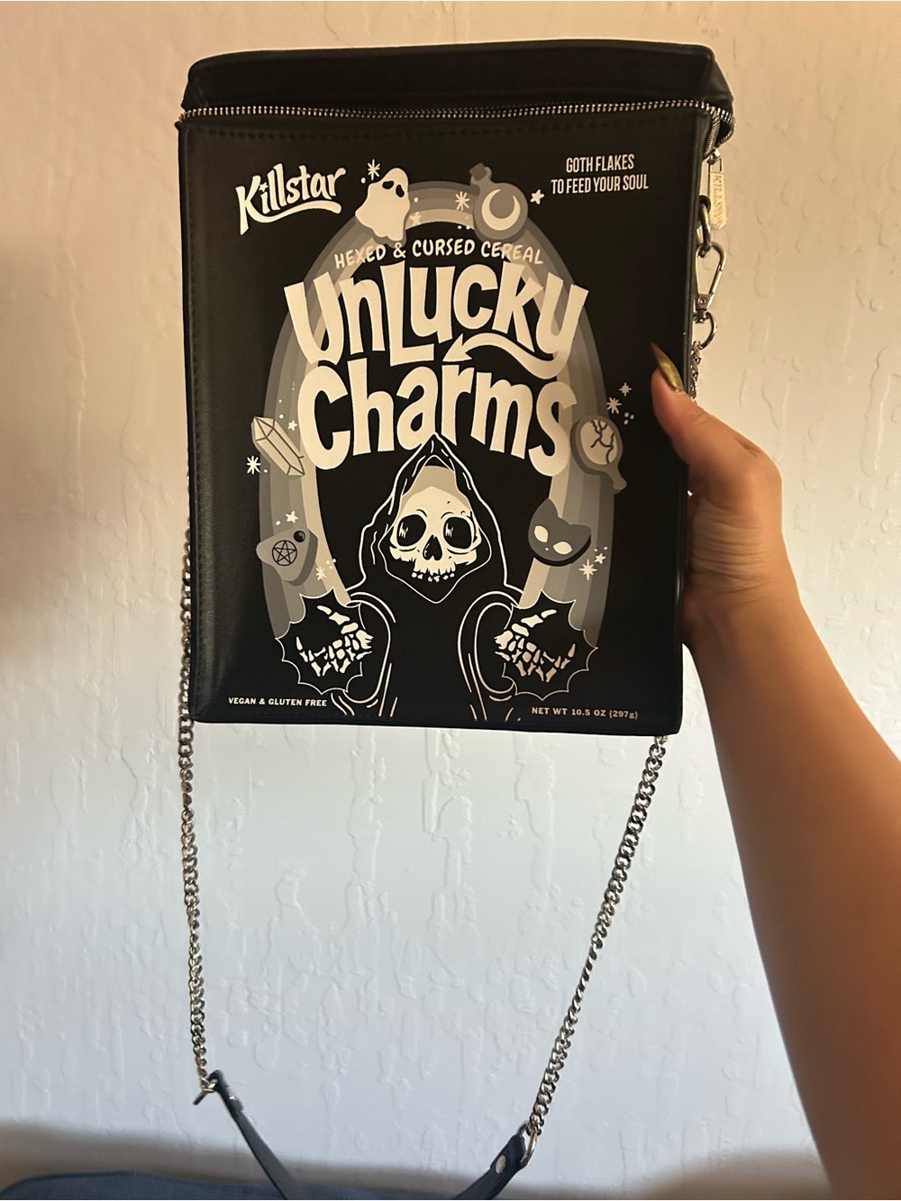 Killstar Black & White Unlucky Charms Crossbody Bag - Picture 1 of 1